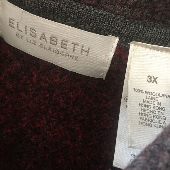 Elisabeth Liz Claiborne Wool Patchwork Coat - Picture 5 of 12